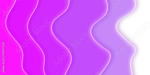 Fototapeta Naklejka Na Ścianę i Meble -  Vector illustration of a colorful paper cut banner. Bright colors and soft waves. Background with effective wave layers. Abstract layout design for flyers, web banners or your personal design.