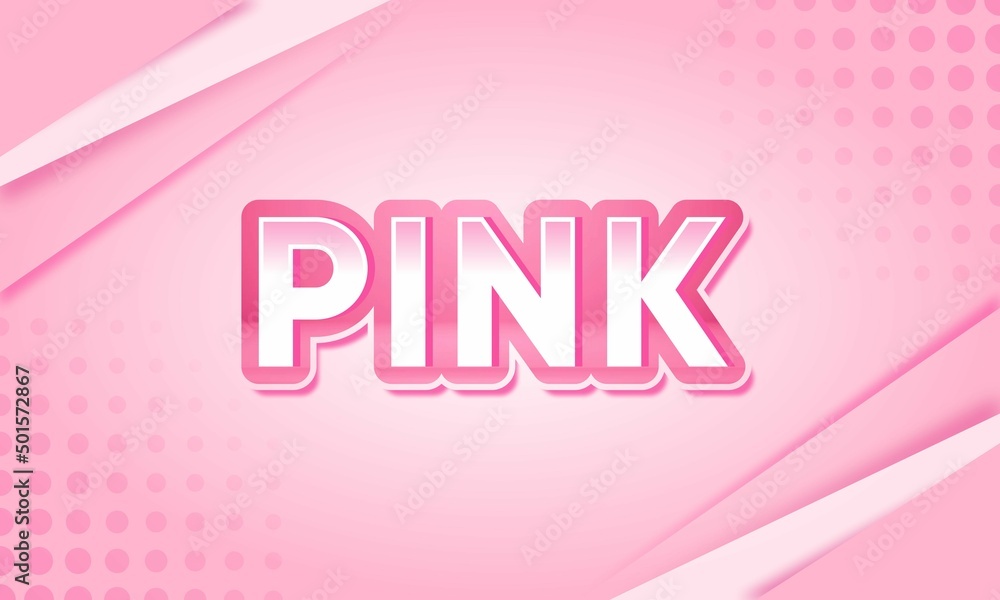 Editable Text Effect, Pink Text Style Editable Text Effect, Pink Text Style