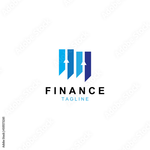 Financial business logo or financial graphic logo.Logo for financial business results data.With icon design vector template illustration.