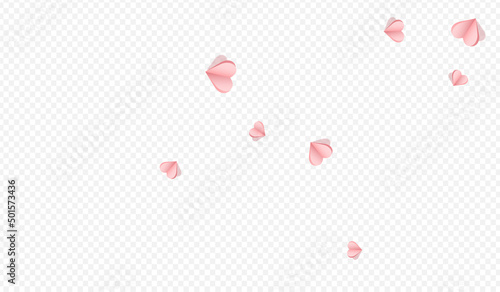 Pink Papercut Vector Transparent Backgound. Paper