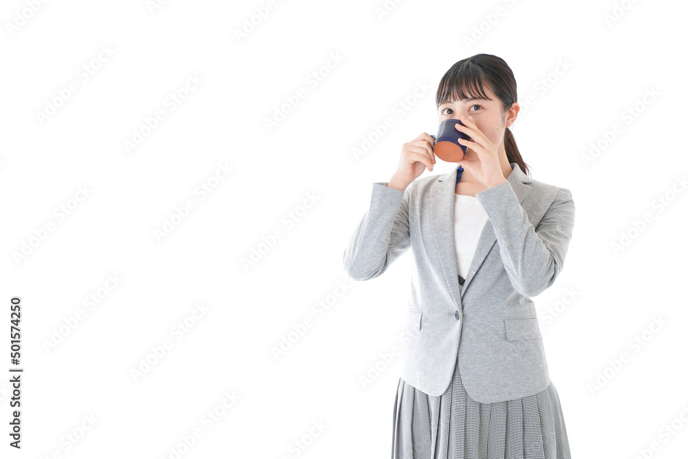 Young business woman drinking coffee Young business woman drinking coffee