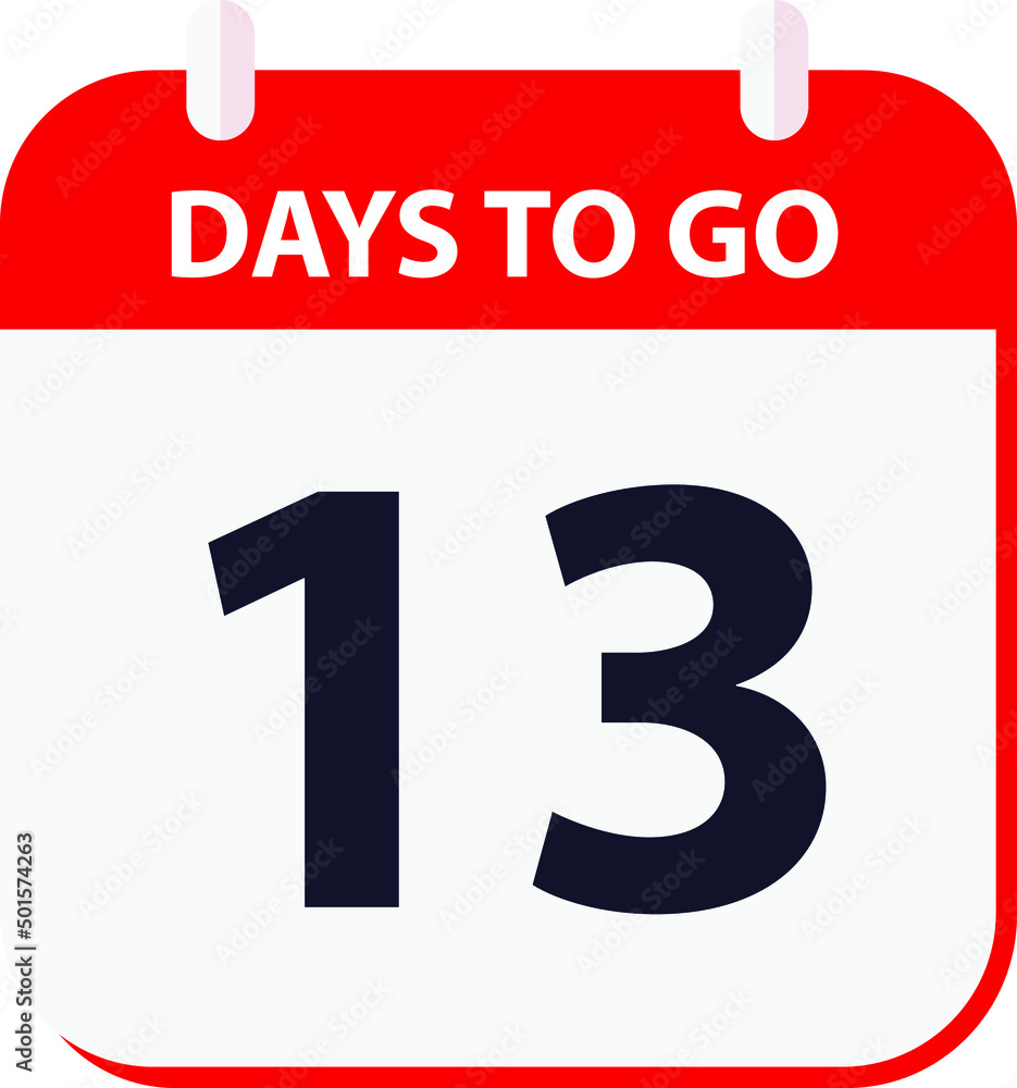 days to go last countdown icon 13 days go vector image. days to go last countdown icon 13 days go vector image.