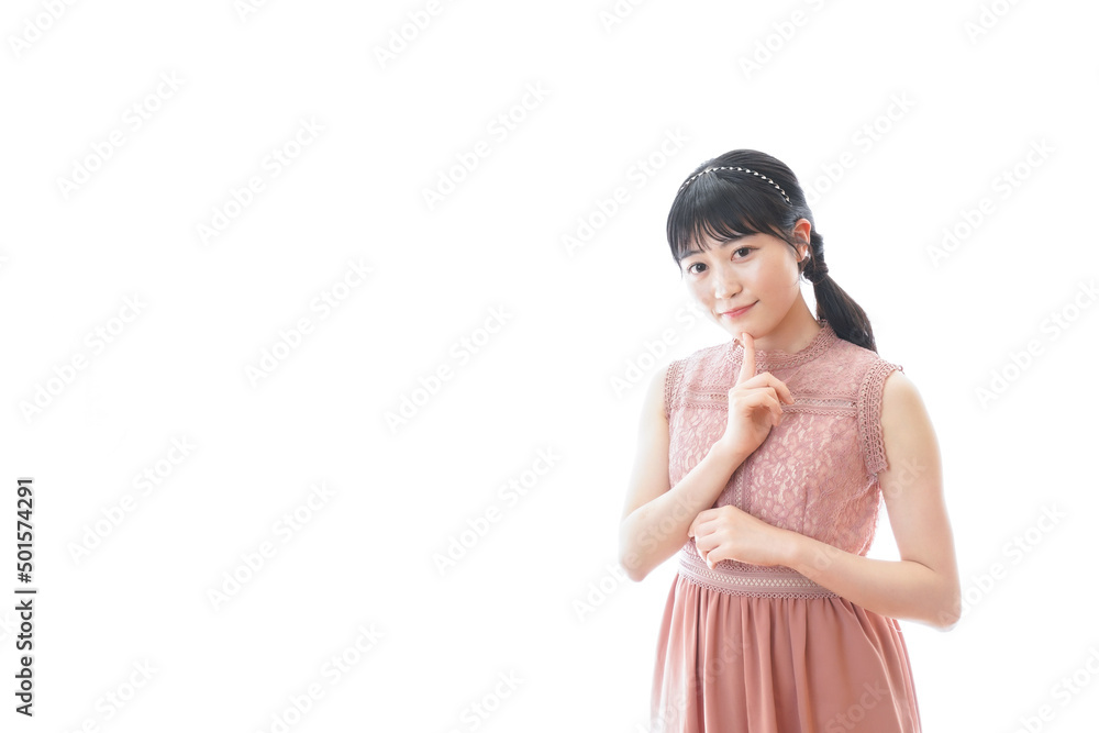 Young woman to participate in the wedding reception Young woman to participate in the wedding reception