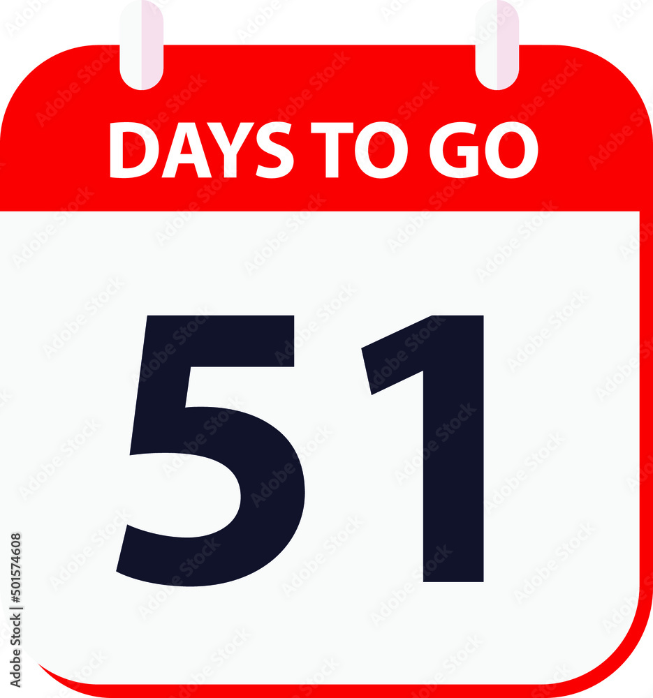 days to go last countdown icon 51 days go vector image. days to go last countdown icon 51 days go vector image.