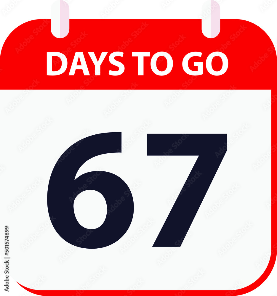 days to go last countdown icon 67 days go vector image. days to go last countdown icon 67 days go vector image.