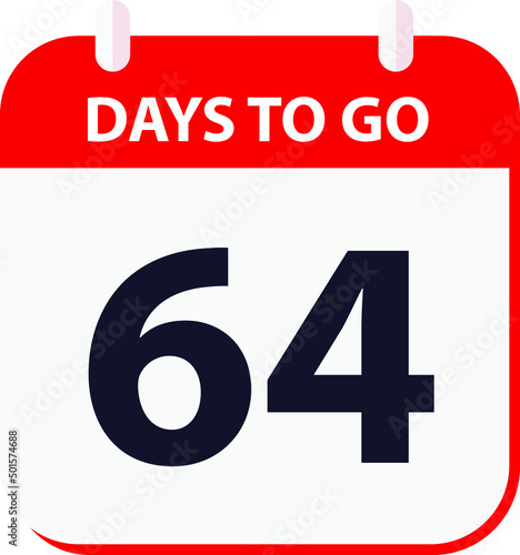 days to go last countdown icon 64 days go vector image.