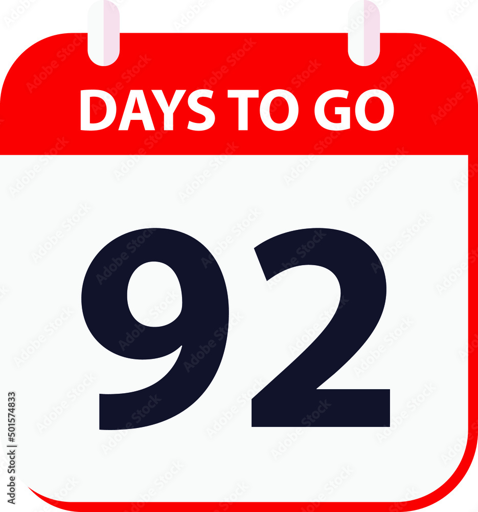 days to go last countdown icon 92 days go vector image. days to go last countdown icon 92 days go vector image.