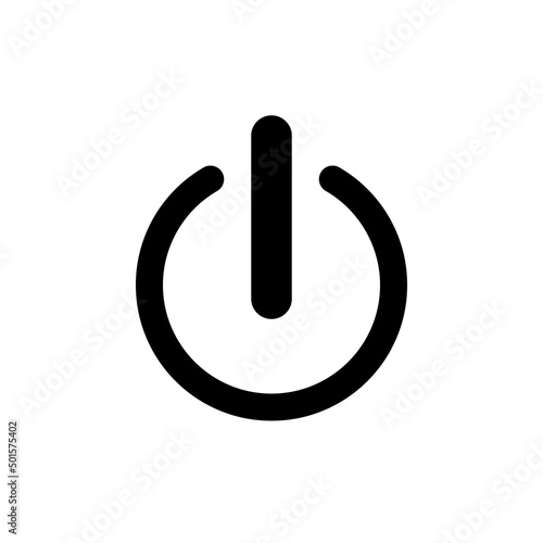 Power on and off button icon isolated on white background drawing by illustration. On and off switch icon 