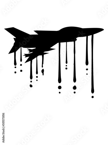 Tropfen Kampfflugzeug Düsenjet 