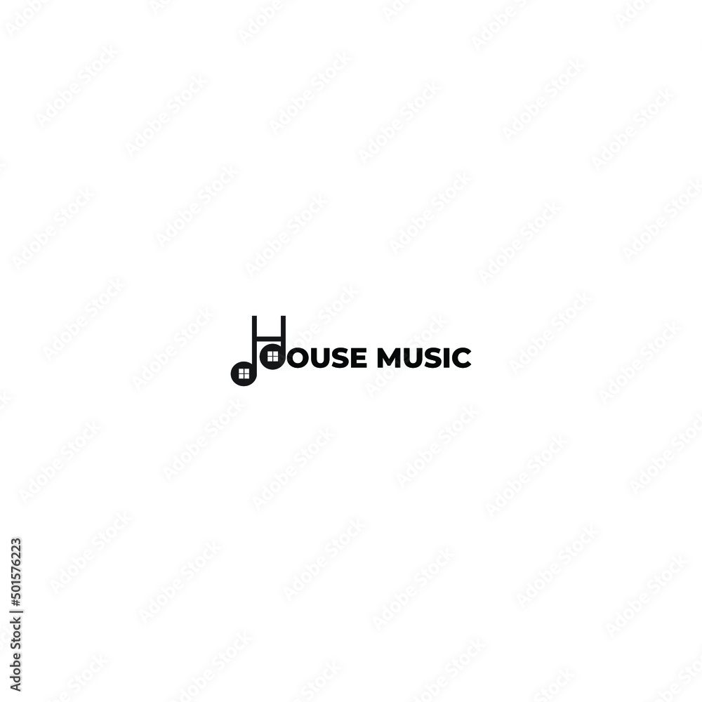 letter h vector, music house logo,