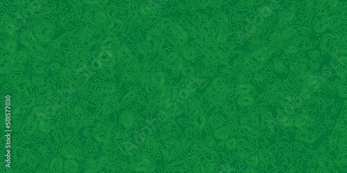 The stylized height of the topographic contour in lines and contours. The concept of a conditional geography scheme and the terrain path.Green Topographic map pattern