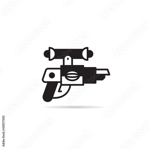 space gun and blaster icon vector illustration