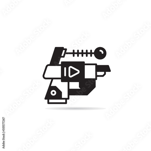 raygun and space gun icon vector illustration
