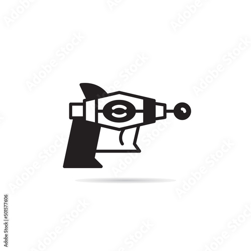 ray gun and space gun icon vector illustration