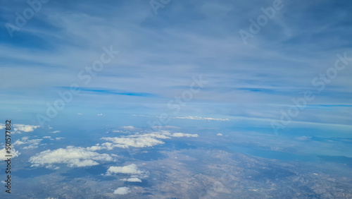 Fotografie Aerial view from Airplane's Window