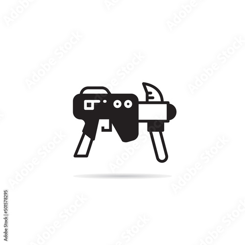 space gun and blaster icon vector illustration