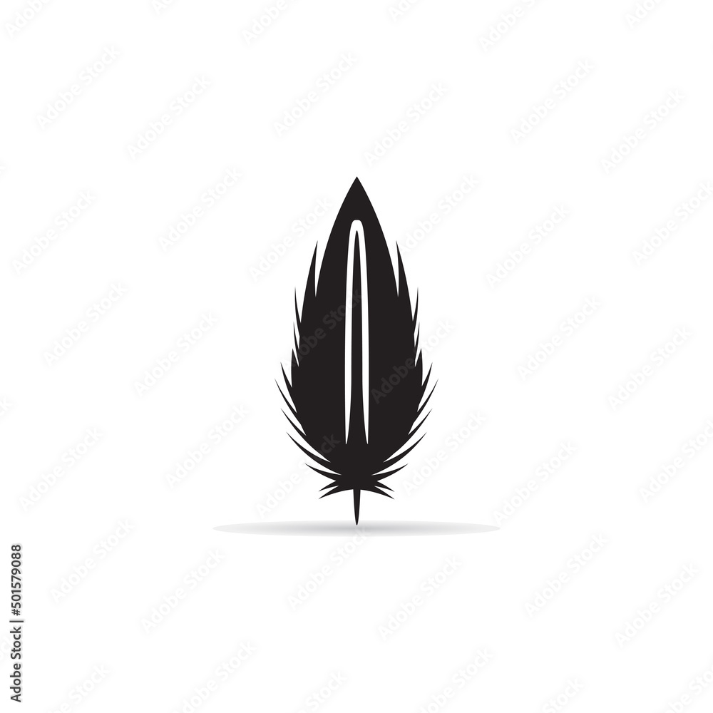 silhouette feather icon vector illustration silhouette feather icon vector illustration