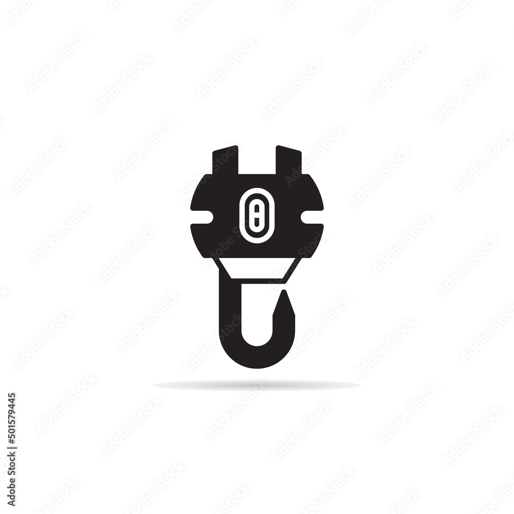pulley and crane hook icon vector illustration pulley and crane hook icon vector illustration