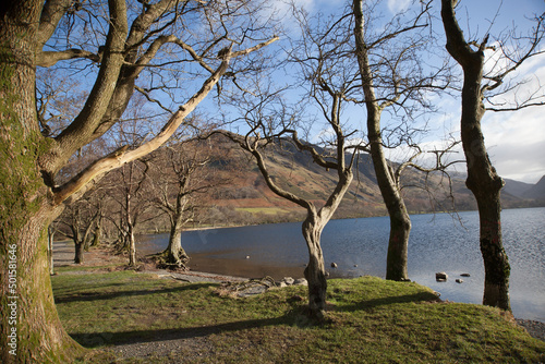 Views of Buttermere Lake in The Lake District in Allerdale  Cumbria in the UK