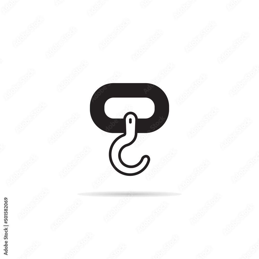 industrial crane hook and pulley vector illustration industrial crane hook and pulley vector illustration