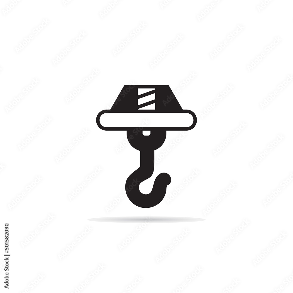 industrial crane hook and pulley vector illustration industrial crane hook and pulley vector illustration