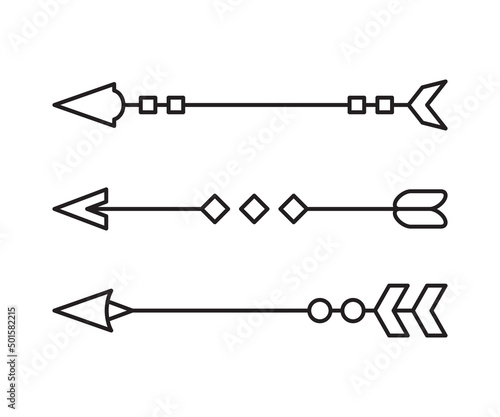 tribal arrows separator vector illustration