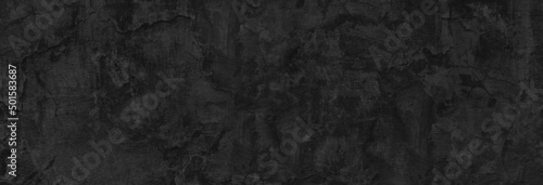 black plaster wall background for design photo