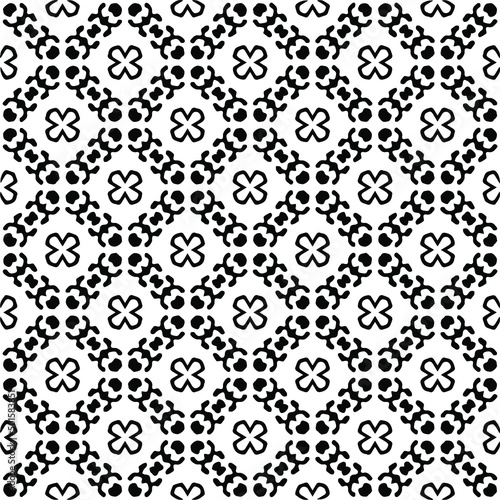  Vector monochrome pattern, Abstract texture for fabric print, card, table cloth, furniture, banner, cover, invitation, decoration, wrapping.seamless repeating pattern.Black and white color.