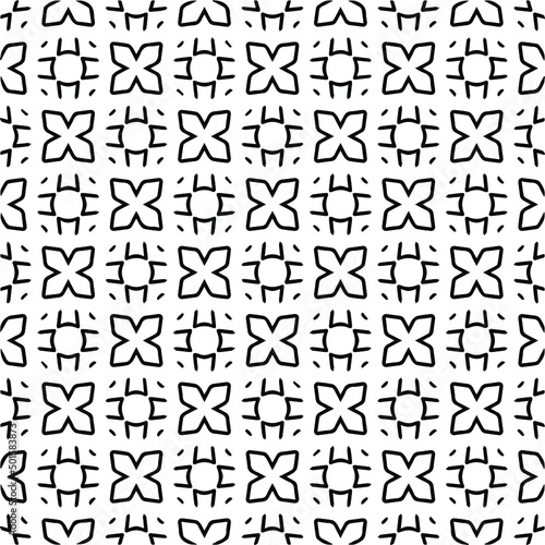  Vector monochrome pattern  Abstract texture for fabric print  card  table cloth  furniture  banner  cover  invitation  decoration  wrapping.seamless repeating pattern.Black and  white color.