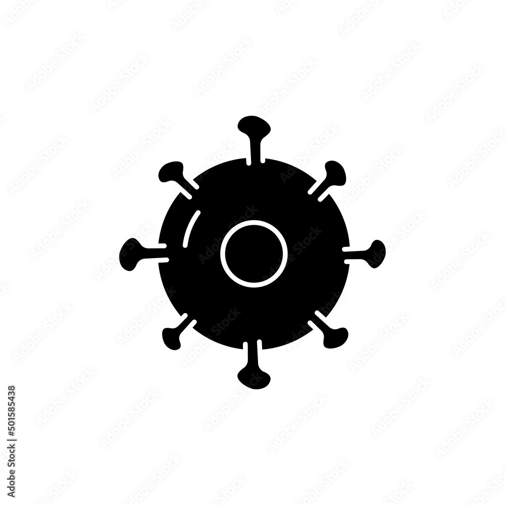 Virus icon. suitable for vaccine symbol, health. solid icon style. simple design editable. Design template vector Virus icon. suitable for vaccine symbol, health. solid icon style. simple design editable. Design template vector