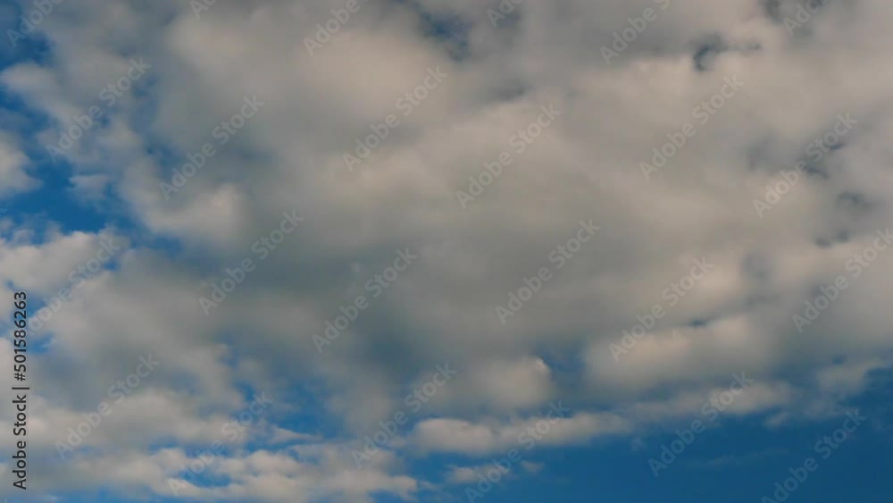 White clouds in the blue sky, time lapse White clouds in the blue sky, time lapse