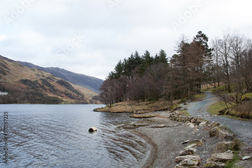 Views of Buttermere Lake in The Lake District in Allerdale, Cumbria in the UK photo