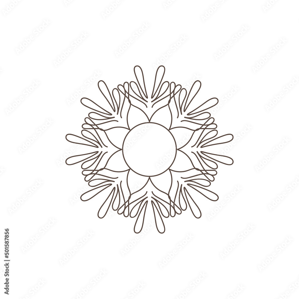 Circular pattern. Mandala. Round vector ornament.decoration symmetry Circular pattern. Mandala. Round vector ornament.decoration symmetry