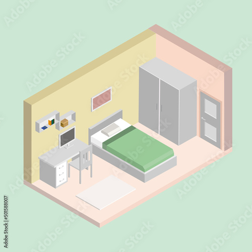 Isometric view of a room. © Gleb 