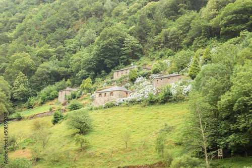 Wallpaper Mural Houses located in the upper part of the village of As Veigas, located in Taramundi, Asturias, of tourist interest for its charm. Torontodigital.ca
