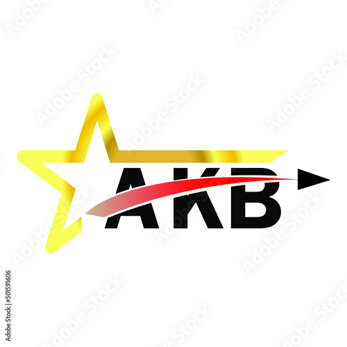 AKB letter logo design. AKB creative  letter logo. simple and modern letter logo. AKB alphabet letter logo for business. Creative corporate identity and lettering. vector modern logo  photo