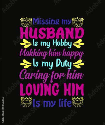 Husband angWife love the best typography t-shirt Design  typography  tshirt