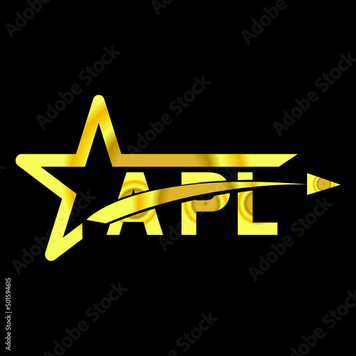 APL letter logo design. APL creative  letter logo. simple and modern letter logo. APL alphabet letter logo for business. Creative corporate identity and lettering. vector modern logo   photo