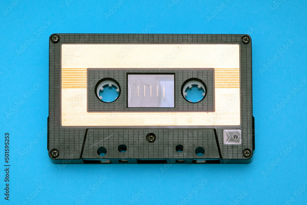 Retro audio cassette tape - obrazy, fototapety, plakaty 