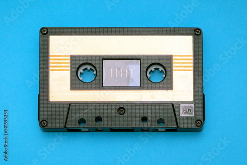 Retro audio cassette tape photo