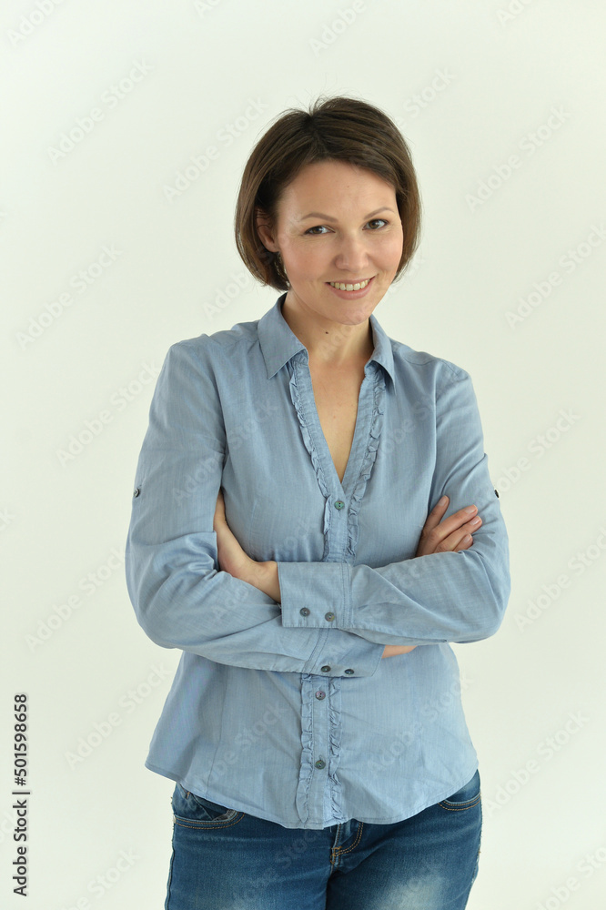 Portrait of beautiful young woman posing at home Portrait of beautiful young woman posing at home