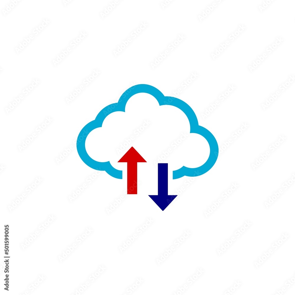 Cloud storage icon isolated on white background Cloud storage icon isolated on white background