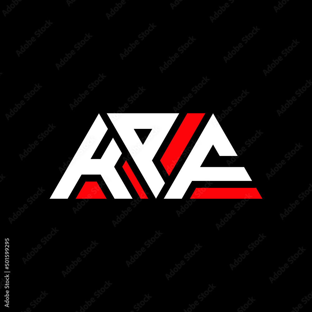 KPF triangle letter logo design with triangle shape. KPF triangle logo