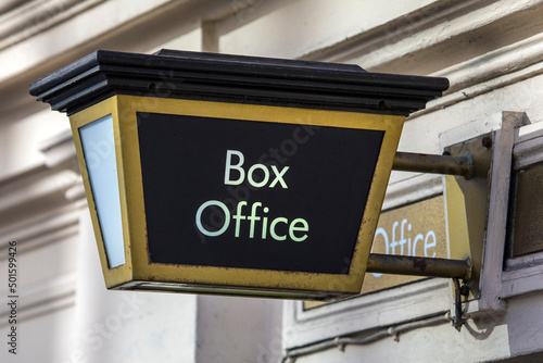 Box Office Sign at a Theatre in London, UK