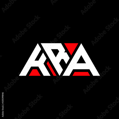 KRA triangle letter logo design with triangle shape. KRA triangle logo design monogram. KRA triangle vector logo template with red color. KRA triangular logo Simple, Elegant, and Luxurious Logo...