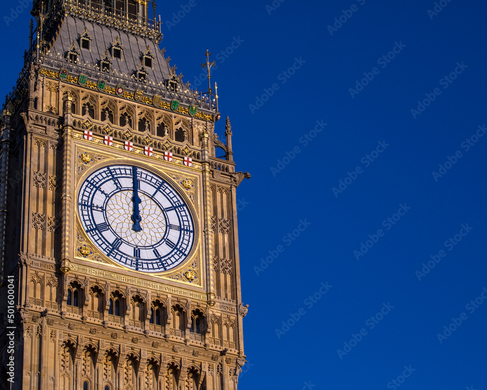 The Clockface of the Elizabeth Tower in Westminster, London The Clockface of the Elizabeth Tower in Westminster, London