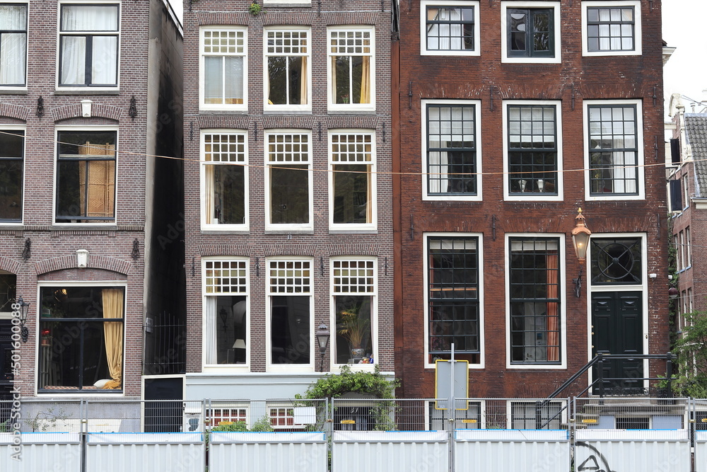 Amsterdam Herengracht Canal House Facades Close Up, Netherlands