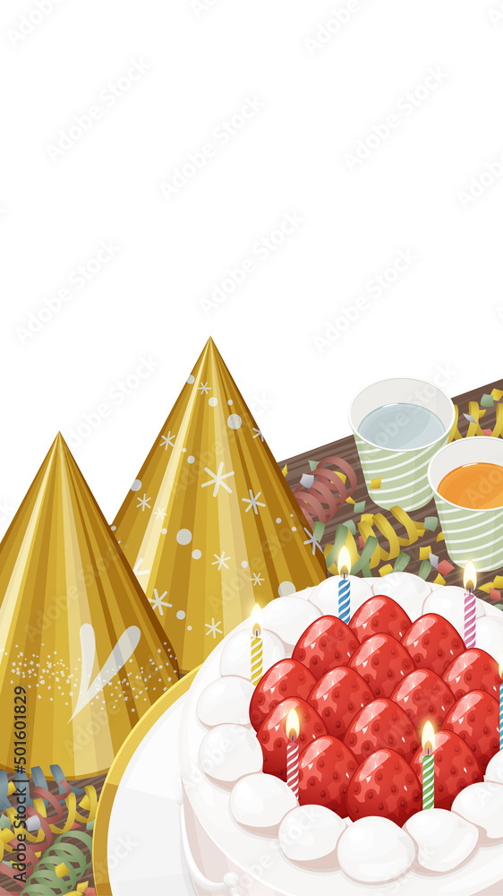レトロな誕生日パーティーの机 背景イラスト 16 9 縦 Stock Vector Adobe Stock レトロな誕生日パーティーの机 背景イラスト 16 9 縦 Stock Vector Adobe Stock