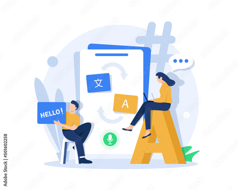 Online multi language translator app concept,Using translate app on smartphone for learning language Online multi language translator app concept,Using translate app on smartphone for learning language