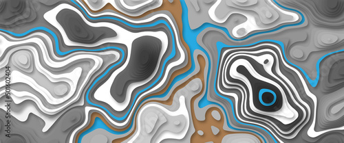  Topographic White wave paper curved reliefs abstract background, Abstract topographic contours map background, Abstract topographic map on white background. Lines contour map. Map line . 